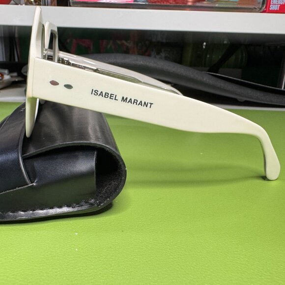 ISABEL MARANT Ely hexagonal sunglasses White main image 3